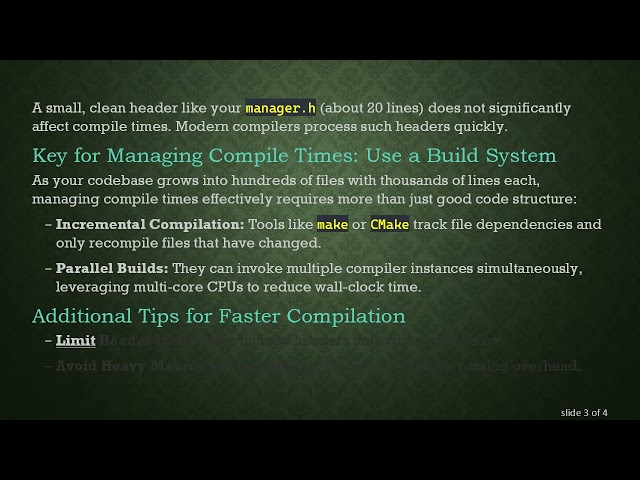 Keeping C Compile Times Down as Your Project Grows