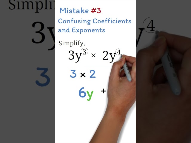 Common Mistakes in Algebra - Confusing Coefficient and Exponents #algebra #mathhelp #ultimateAlgebra