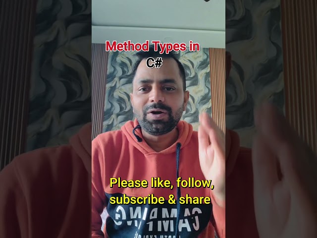 C# Method Types Explained in Hindi 🔥#coding #csharp