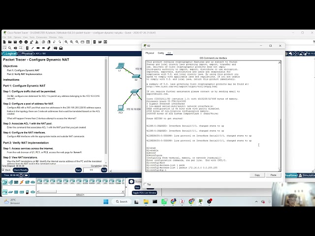 6.5.6 Packet Tracer – Configure Dynamic NAT