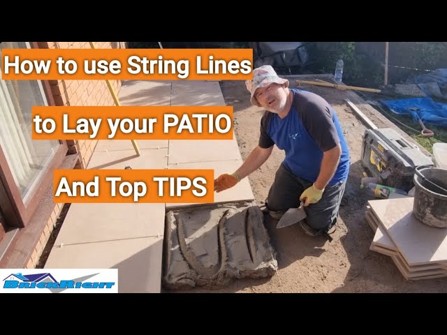 How to use string lines to lay your patio