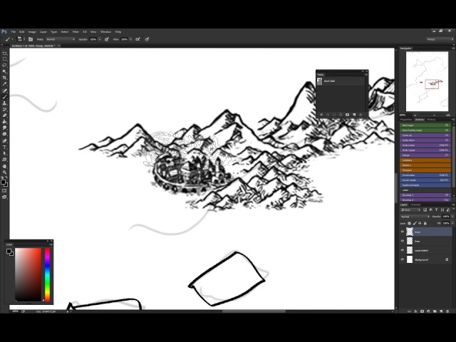 Cartography Brush Map Making Tutorial
