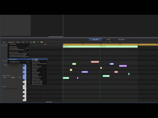 Logic Pro X tips 8 - Fix note velocity