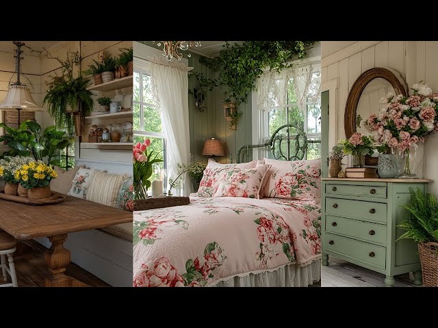 Sweet and Charming Vintage Cottagecore Tour | Sage Green, Pink Florals & Vintage Farmhouse Magic