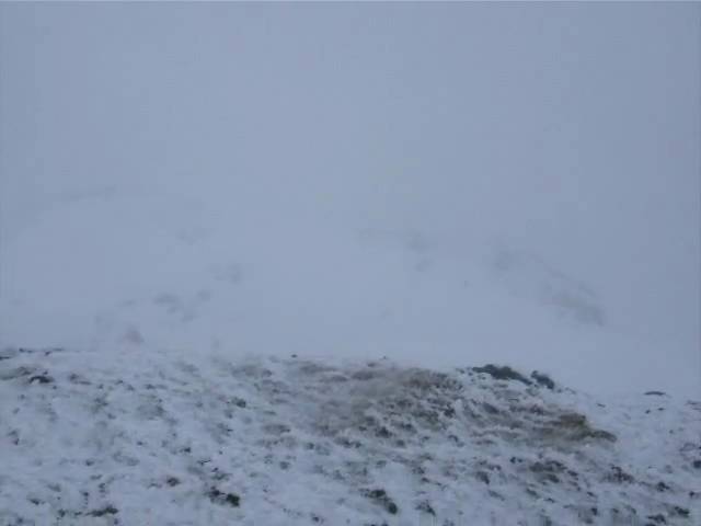Cruach Ardrain Munro Mountain summit view gale force winds and zero visibility