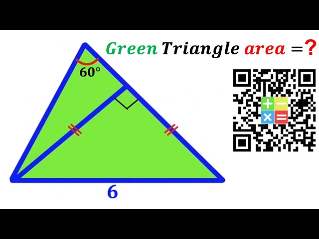 Can you find area of the Green shaded Triangle? | (Triangles) | #math #maths | #geometry