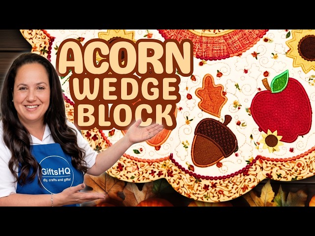 Create Your Own Fall Table Topper | In The Hoop Acorn Block