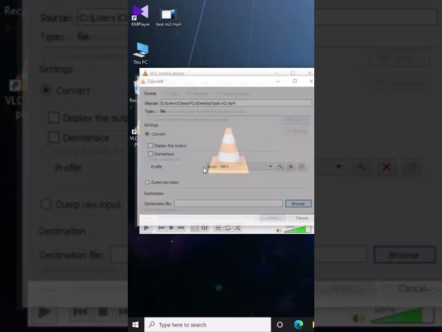 How to convert video file into mp3 audio using VLC