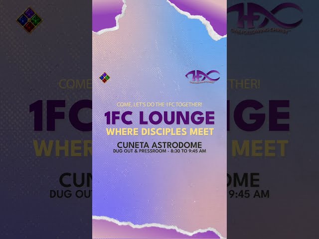 See you at the 1FC Lounge this Sunday! #1FCDiscipleship
