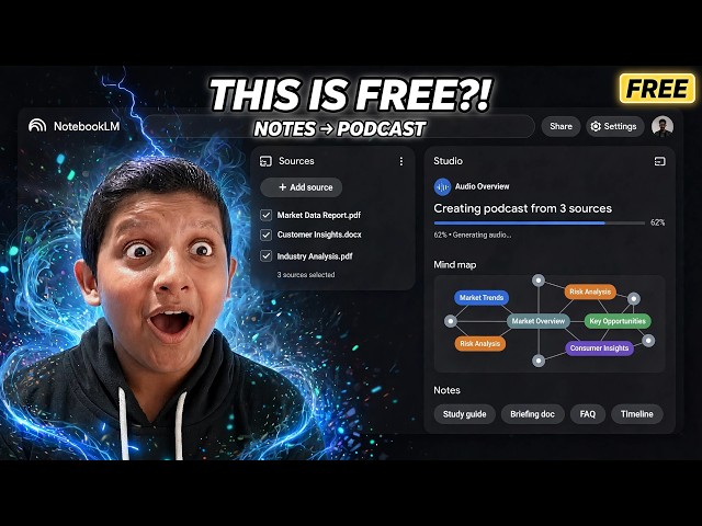 I Turned My Notes Into a Podcast Using NotebookLM (Insane)