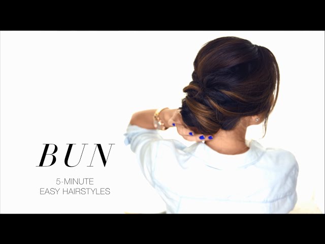 Lazy girl hairstyles 5-MINUTE Romantic Bun  ★ EASY Updo Hairstyles