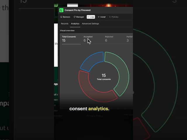 Automatic Consent Logs and Analytics in Consent Pro