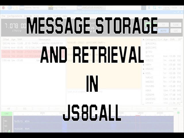 JS8Call Message Storage