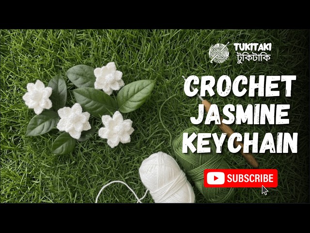 How to Crochet Jasmine Flower | Easy 3 Layer Petal Tutorial for Beginners | #tukitakicrochet