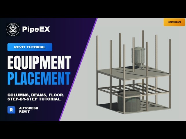 Revit Tutorial: Create a Structure Around Equipment | Columns, Beams, and Floor
