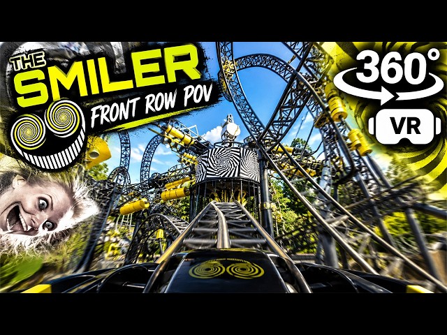 SMILER ALTON TOWERS - VR360 Front Row POV - Queue walk and ride