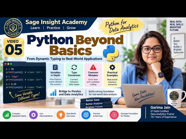 Python Beyond Basics | Dynamic Typing, Type Conversion & Real-World Data