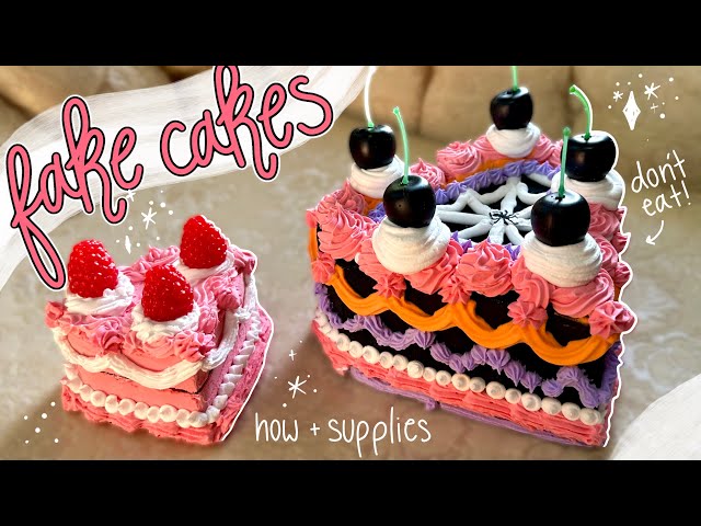creating fake cakes 🍰 diy with jewelry boxes + spackle 💗