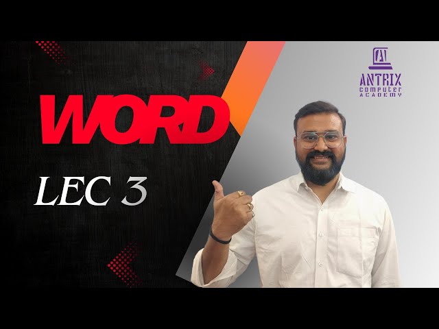 Office Automation word lec 3