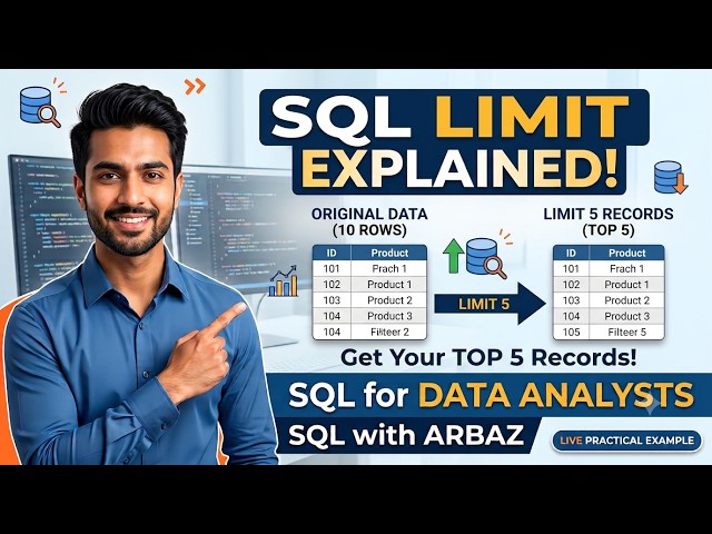 SQL LIMIT Explained with Real Example | Top 5 Records | SQL with Arbaz