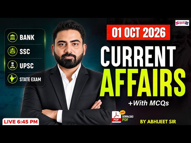 Current Affairs Today | 01 October 2026 Current Affairs | Daily Current Affairs by Abhijeet Sir