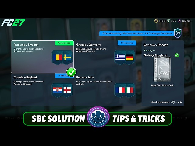 FC 27 Marquee Matchups Romania v Sweden SBC - Cheap Solution & Tips