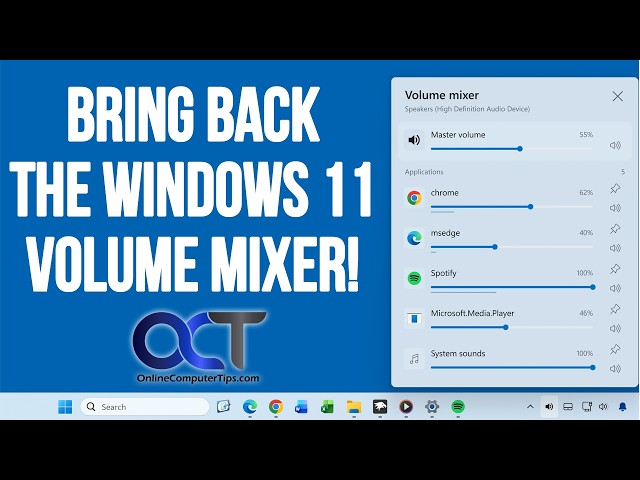 Add An Individual Popup App Volume Mixer to the System Tray in Windows