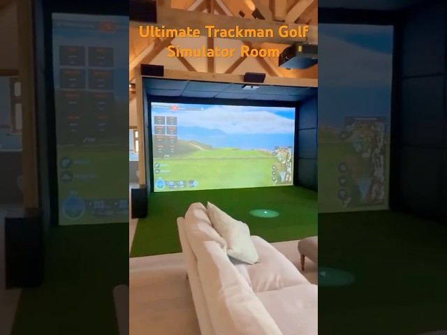 Ultimate Trackman Golf Simulator Room #golfsimulator #golftech #trackmangolf #luxury homes #golf