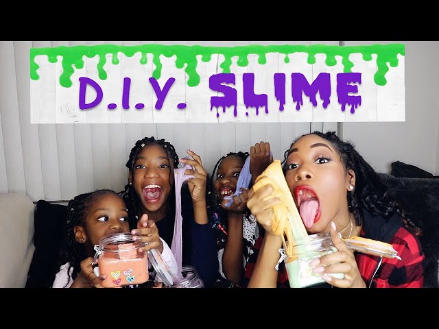 slime tutorial compilations !!! My nieces teach me how to make slime | Kali Made