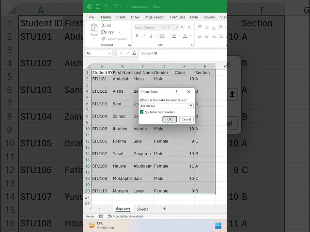 Delete blank rows in MS Excel (Hausa) #learnwithnura #nuramustaphaali