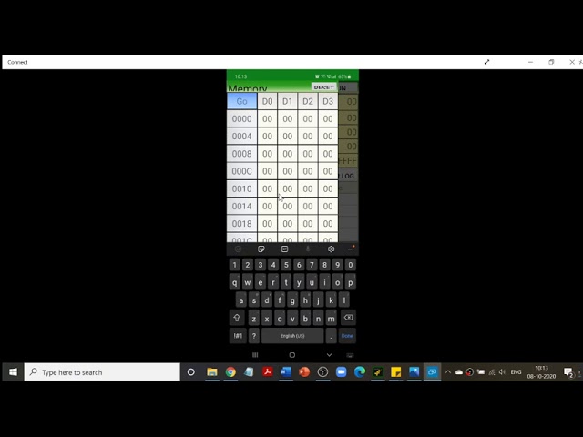 Executing your 8085 programs using a Mobile App
