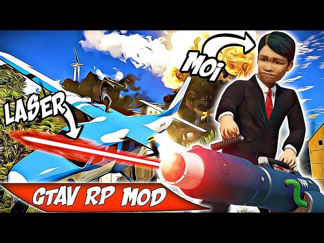 UN GAMIN DE 7 ANS  DÉTRUIT LA VILLE AVEC UN LASER ULTRA PUISSANT ! GTAV RP MOD #49