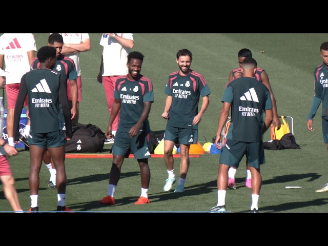 Vini, Bernardo, Bellingham, Mbappe - all smiles at Real Madrid training