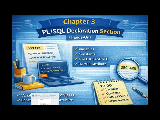 PL/SQL Tutorial 3 | Declaration Section (Hands-on)