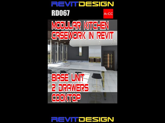 Revit Casework 2 Drawers Cooktop #Shorts