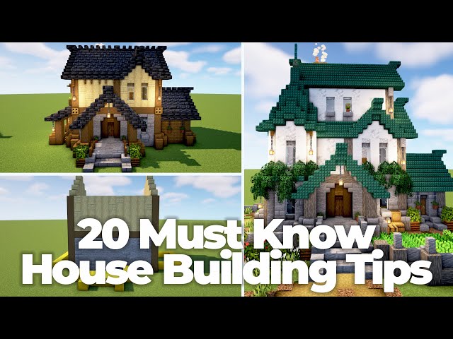Minecraft | 20 Must Know Tips For Building Unique House Designs