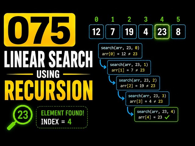 075 | Linear Search Using Recursion