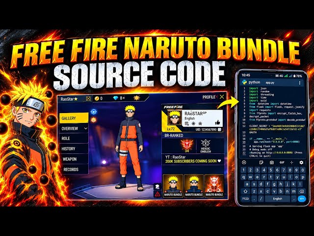 How To Get Naruto Bundle Free Using Python part 2 [Termux-setup] 💯  @RaoStarLive #freefire