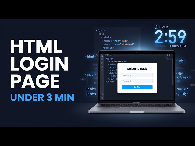 Make a Login Page with HTML in Less Than 3 Minutes