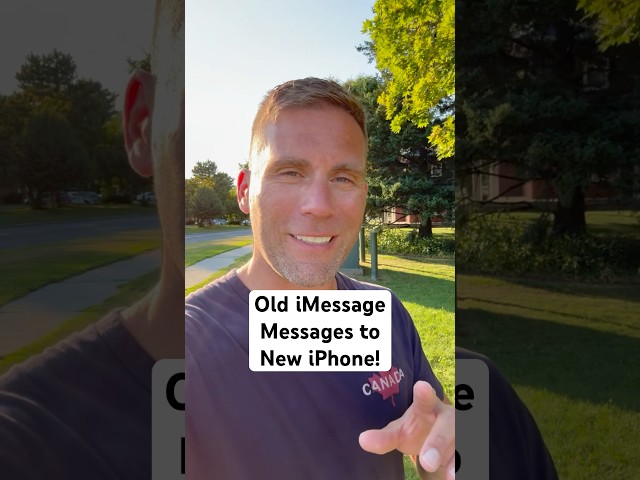 How to synk old iMessage messages to new iPhone!