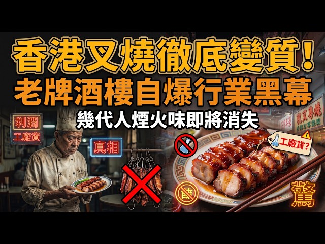 【粵語·廣東話】香港叉燒徹底變質！老牌酒樓自爆行業黑幕，幾代人煙火味即將消失