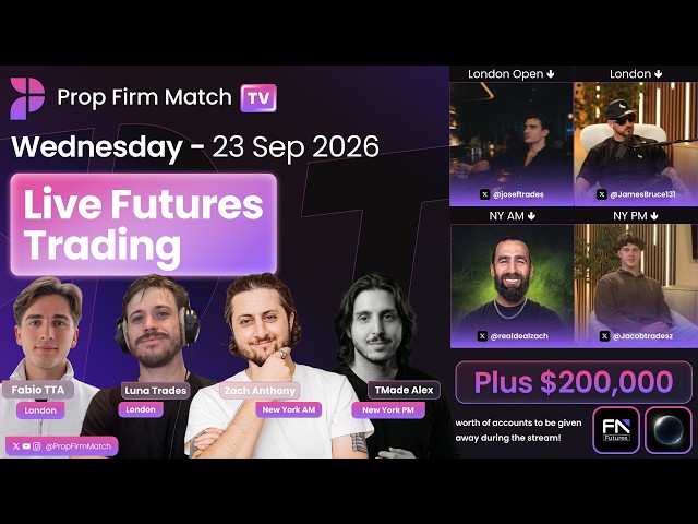 Live Futures Trading | London & New York Session | Prop Firm Match TV | 23/09/2026