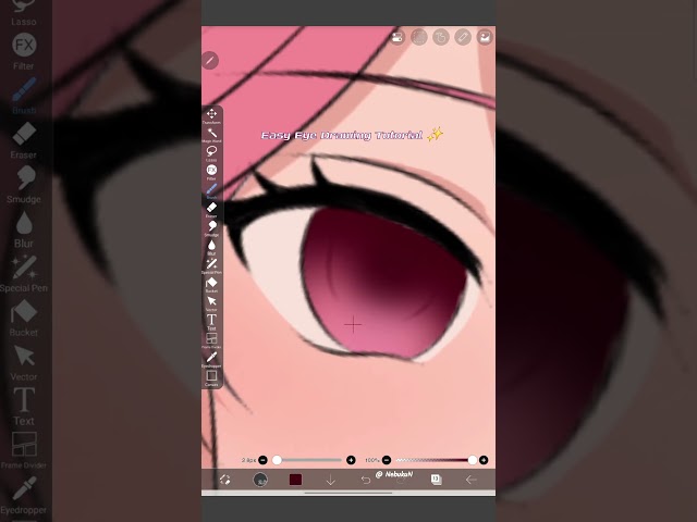 Easy Anime eye drawing tutorial #art #digitalart #tutorial #drawing #artist #foryou #ibispaintx