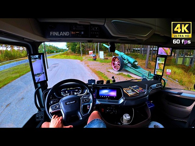 POV Truck Driving DAF XG to Port in Finland Relaxing No Music No Talking Nikotimer Ferry & Highways