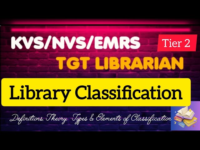 Library Classification (Unit 2) #emrslibrarian