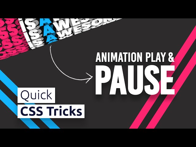 Quick CSS Tricks | How to Play and Pause CSS Animations @OnlineTutorialsYT