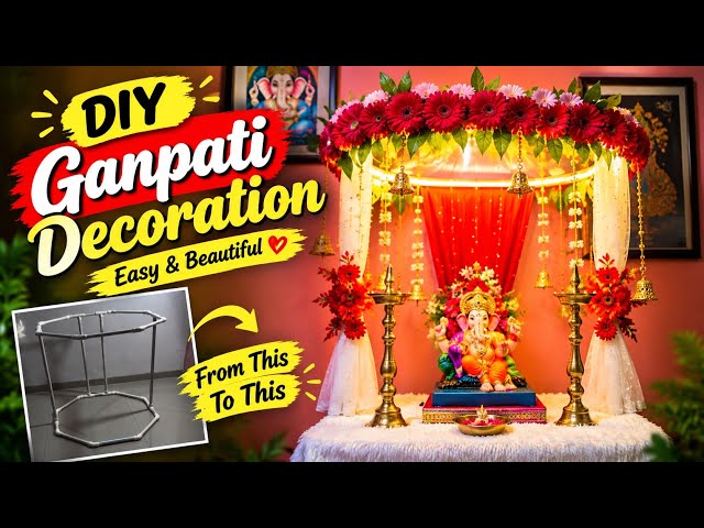 How to Make Ganpati Mandap Decoration Using PVC Pipe | Step by Step Tutorial