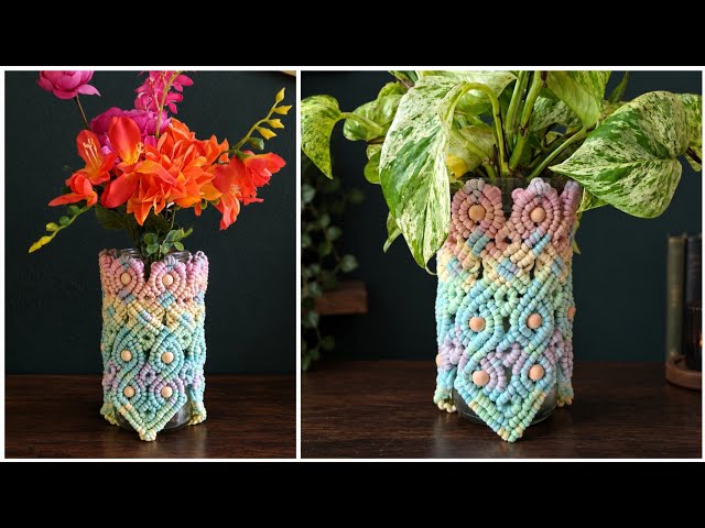 Macrame Jar Cover: Upgrading My Trash In The Most Time-Consuming Way I Could Come Up With 👌