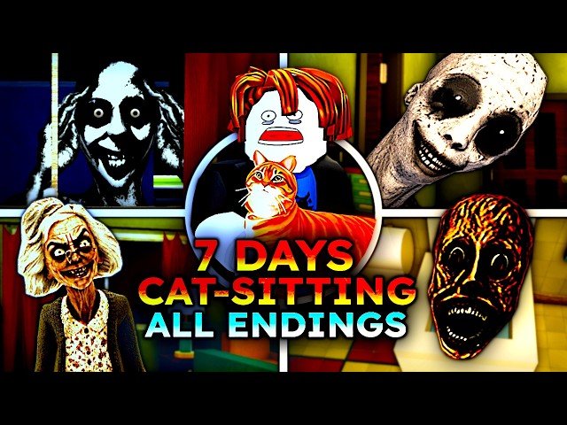 ROBLOX - 7 Days Cat-Sitting - ALL ENDINGS - [Full Walkthrough]