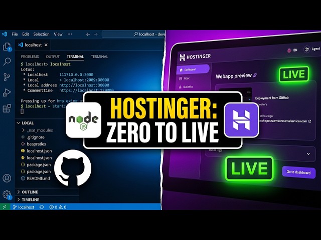 Deploy Node.js Web App to Hostinger in Minutes 🚀